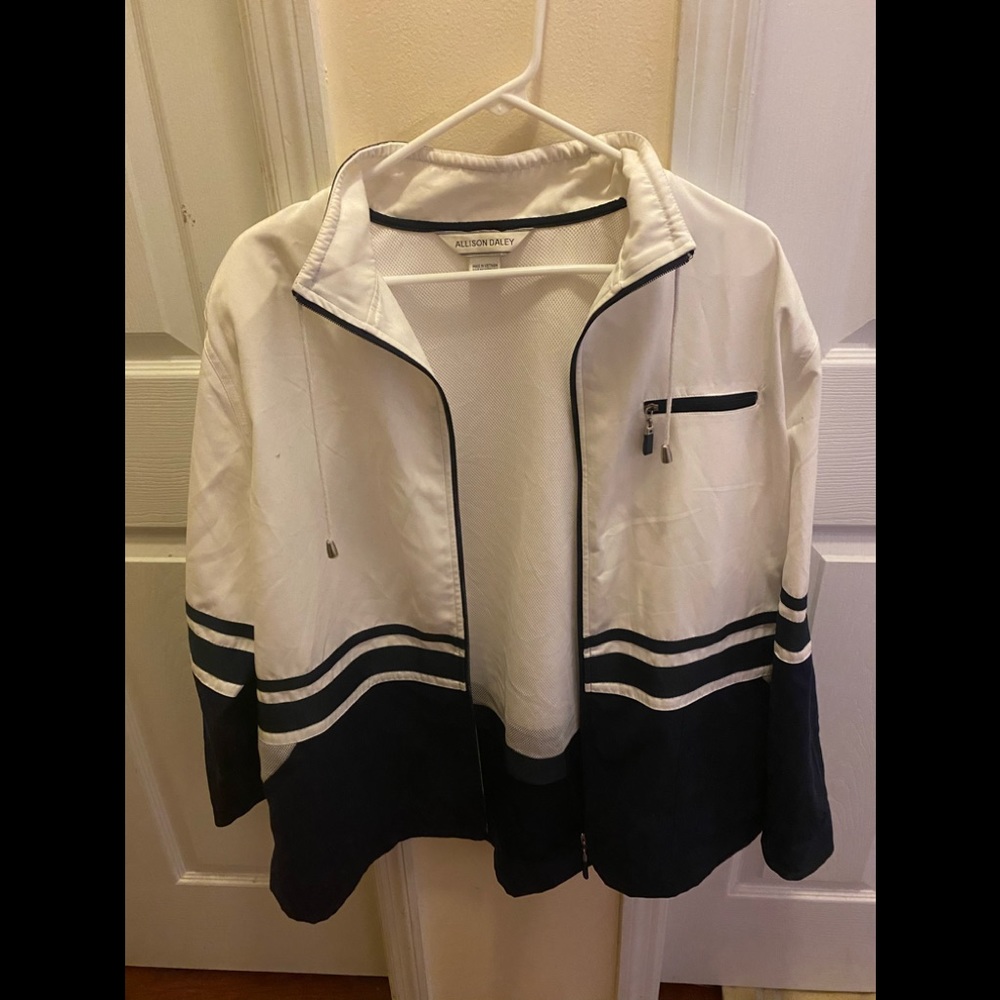 White and Navy Blue Jacket